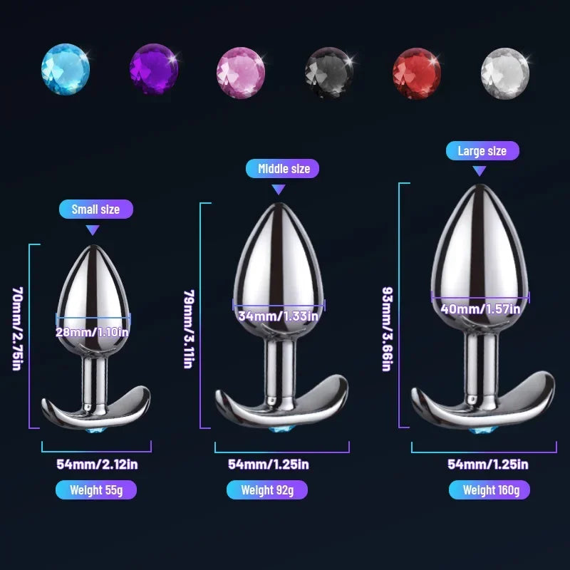 Anal Plug Metal Anchor Base Women Butt Plug Couple Adult Sex Toy Aluminum Alloy Man Butt Plug Trainer Adult Sex Anal Masturbator