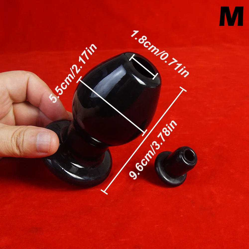 Full Access Peeker Hollow Anal Tunnel Dilator Stretcher Anus Ass Butt Plug,Analplug Buttplug Butplug with Stopper,Sex Toys