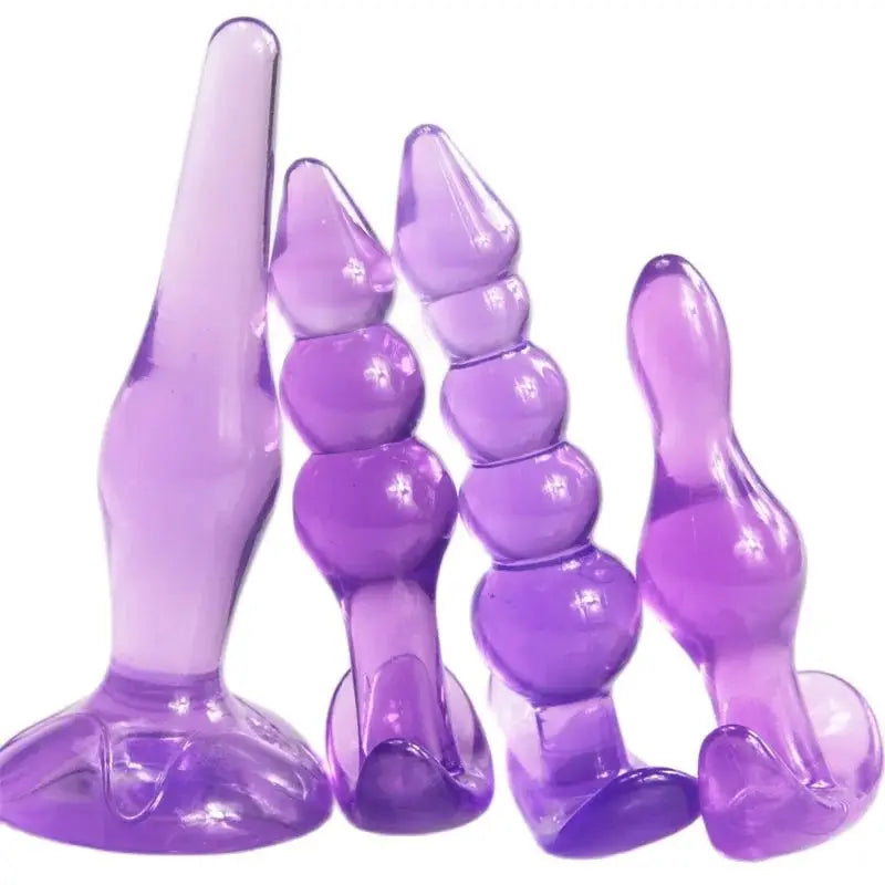 4pcs/lots butt plugs Bubbles Beginner Anal Plug Sex Toys for Men Women backyard anus stopper Plug Waterproof Body Massager