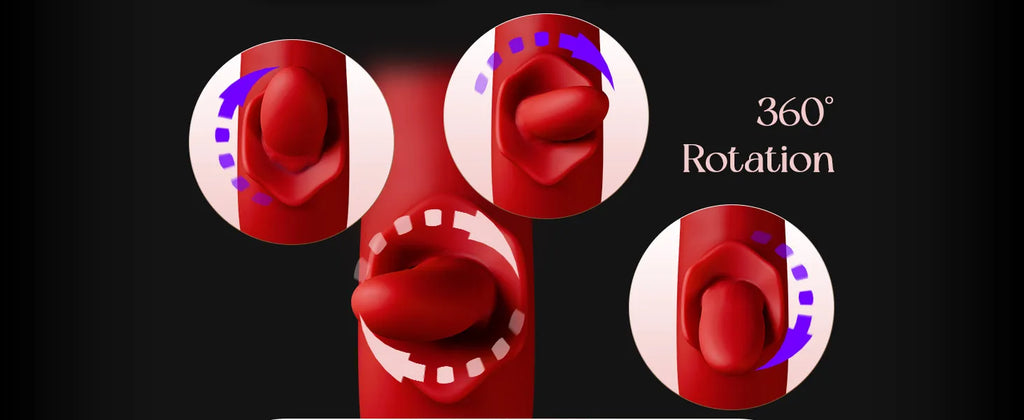 2 in 1 Clitoral Vibrators for Wome 360 Rotation Tongue Thrusting Massager Female Dildo Vagina Masturbator Adult Sex Toys 18