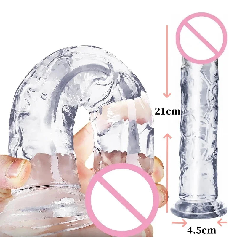 Big Dildo 19-26CM Adult Sex Products No Vibrator Soft Big Dildo Sexy Toys Anal Plug Women Sex Toy Penis Suction Cup Buttplug