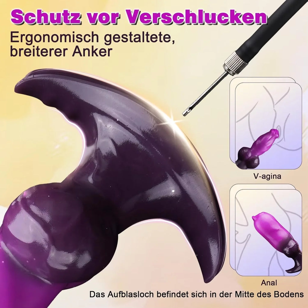 New Inflatable Animal Dildo - P Spot Stimulator Wearable Anal Plug Soft Fake Penis Buttplug Sex Toys For Women Men 18+