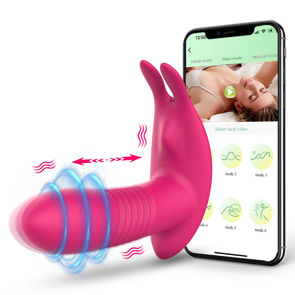 Penetration Vagina Vibrator Female Clitoris Stimulator Dildo Vibrator Sex Toy Wearable Panties Vibrator Adult Sex Toys for Women