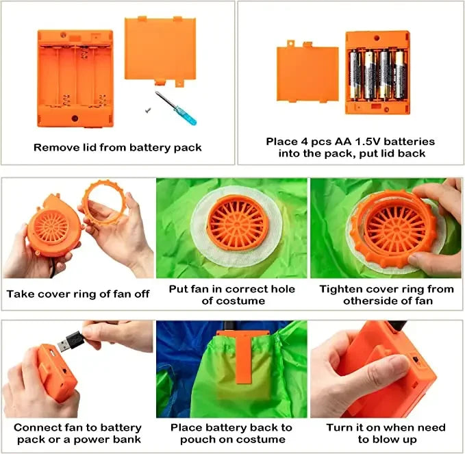 Inflatable Snail Costume Adult Blow up Animals Cosplay Suit Halloween Costume