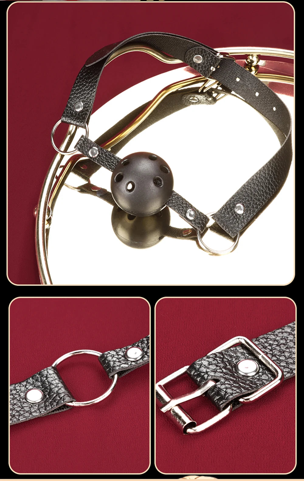 BDSM Bondage Restraint Kit 10 Pieces Drawstrings Collars Eye Masks Mouth Balls Whips Cotton Ropes Nipple Clamps Rope for Couples