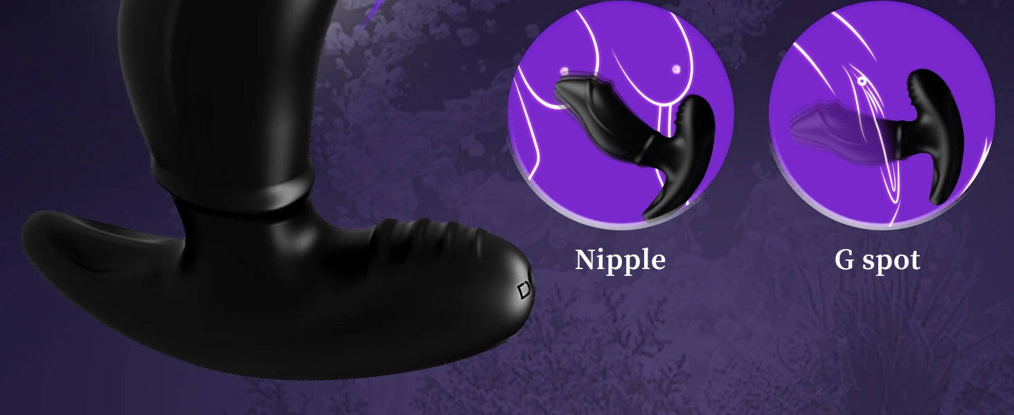 Anal Plug Vibrator Remote Control Butt Plug 10 Speed Vibrating Safer Adult Products Masturbation Sex Toy for 18 Men & Women