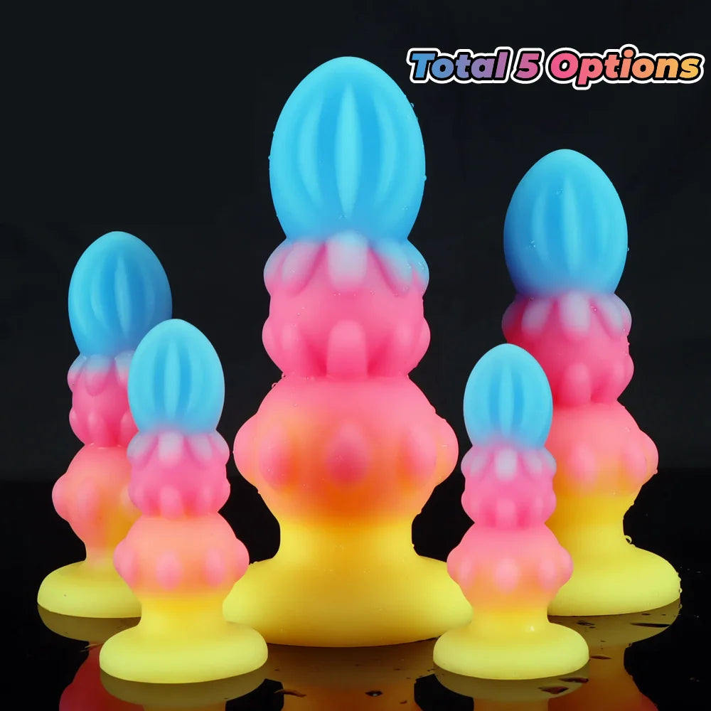 Huge Dragon Monster Dildo Penis Anal Plug Colorful Sex Toy Adult G/P Spot Stimulator Vaginal/Anus Massage Butt for Women Men