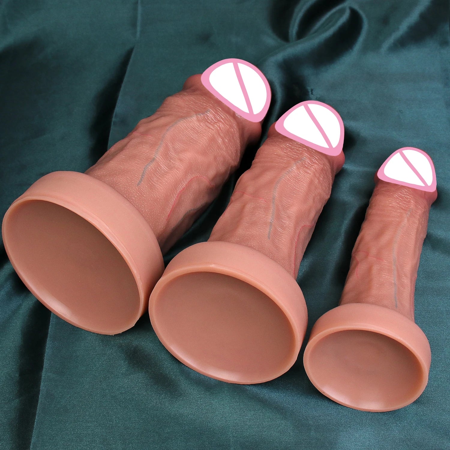 L Diameter 3.5 Inches Realistic Soft Big Thick Dildo S/M/L Silicone Penis Masturbation Suction Cup Dick Man Woman Anal Sex Toy