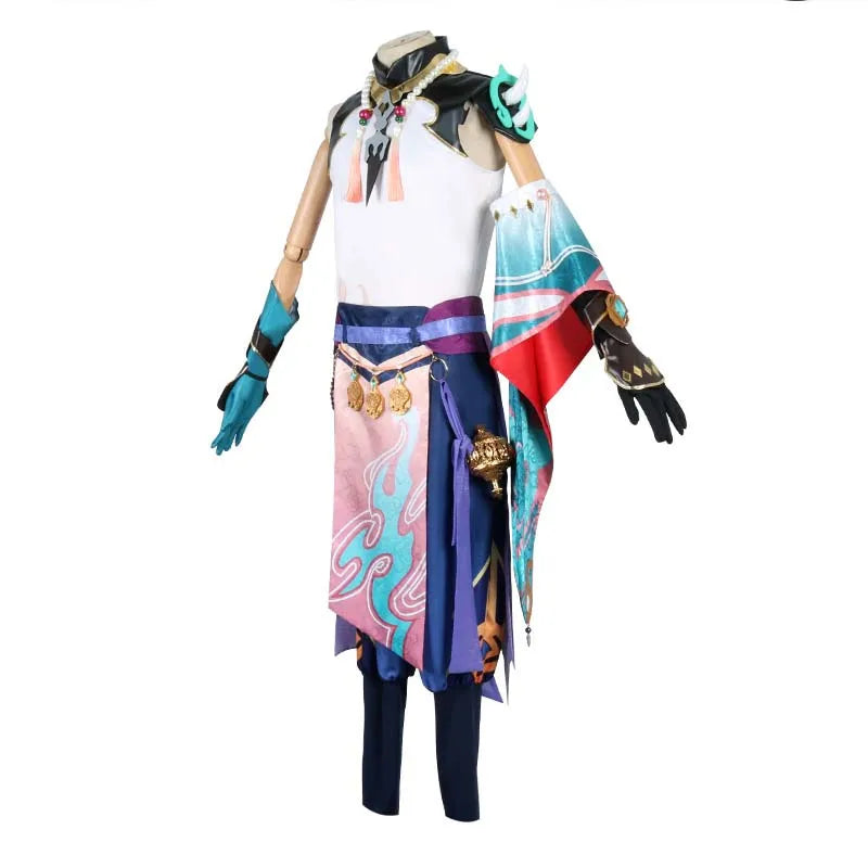 Xiao Cosplay Costume Cosplay Anime Xiao Full Set Xiao Wig Mask Tattoo Sticker for Halloween Outfits