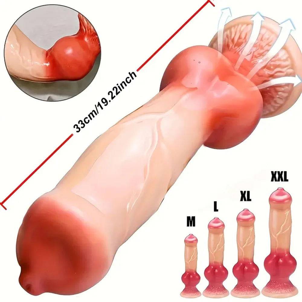 Realistic Dog Dildos Huge Penis Double Penetration Anal Butt Plug Vagina Masturbation Monster Cock Dick Sex Toys for Men Women
