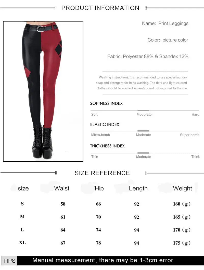 [You're My Secret] Clown Women Cosplay Costume Halloween Dress Up Matching Set Carnival Party Dress Leggings Cool Bodysuit