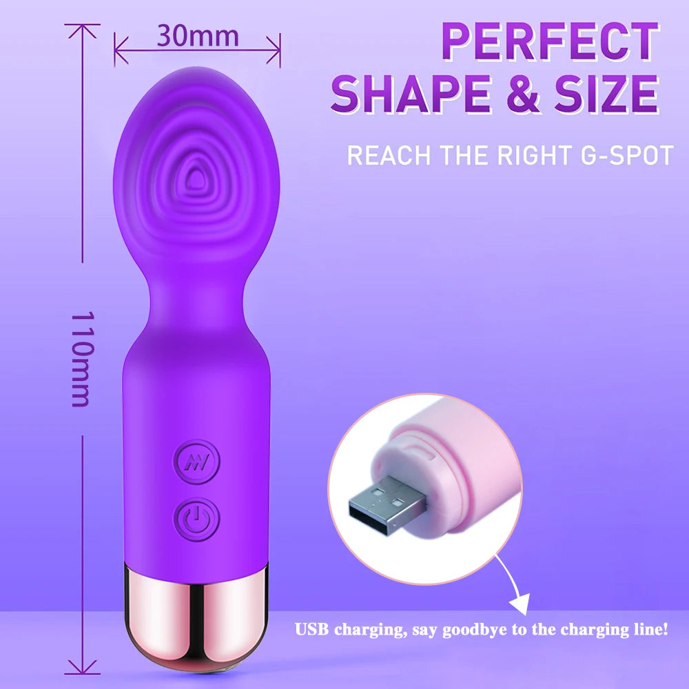 Mini Dildo AV Vibrator Sex Toys For Adults Women Vagina Clitoris Stimulator Magic Wand G Spot Anal Massager Female Masturbator