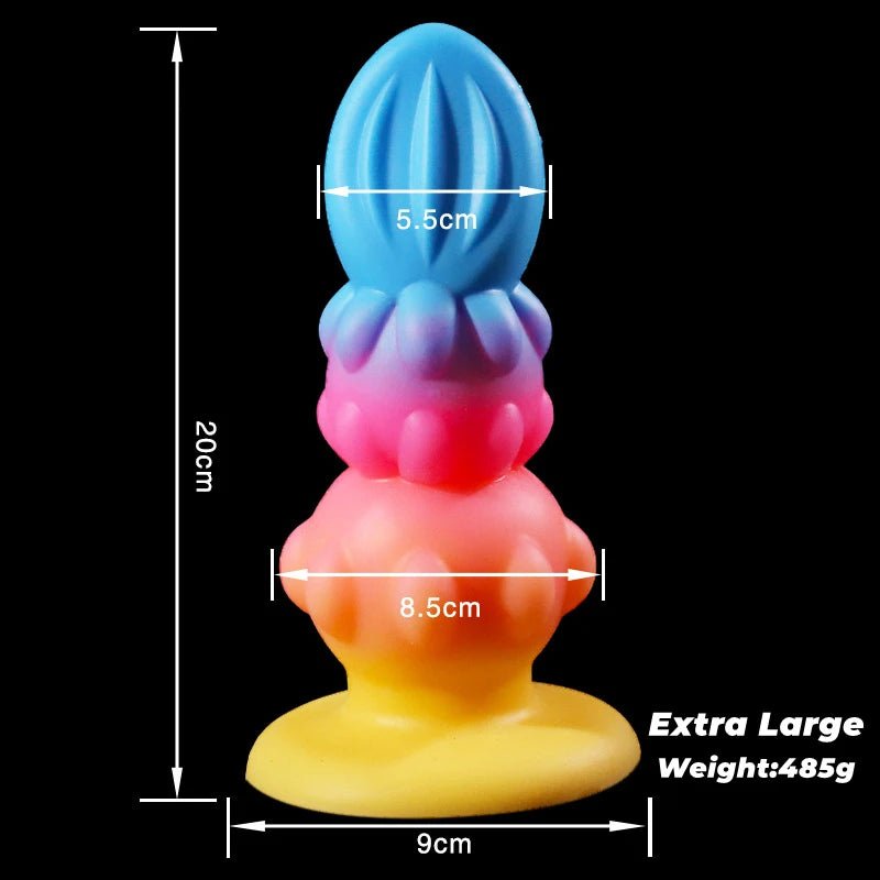 Huge Dragon Monster Dildo Penis Anal Plug Colorful Sex Toy Adult G/P Spot Stimulator Vaginal/Anus Massage Butt for Women Men