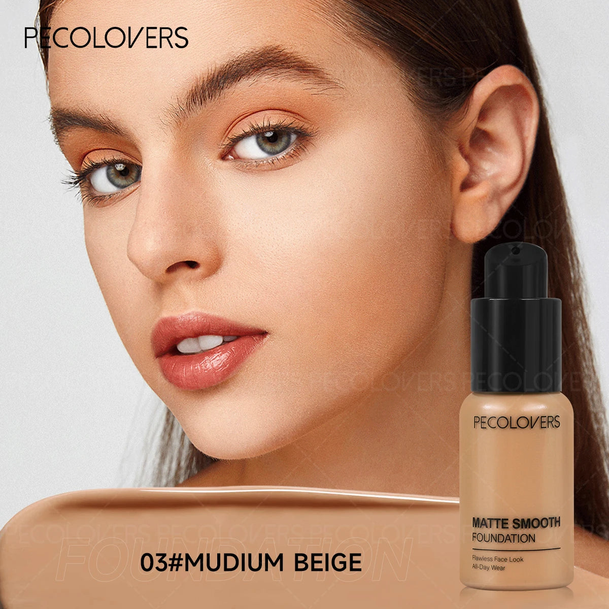 1 Pcs Full Coverage Face Foundation, Strong Coverage Oil-control,  Waterproof Long-lasting, Suitable for Multiple Skin Tones
