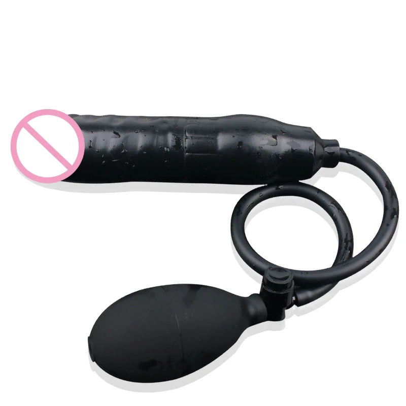 Inflatable Anal Plug with Metal Ball for Men&Women Extra Large Prostate Massager &G-Spot Stimulator Premium Comfort Anal Dilator