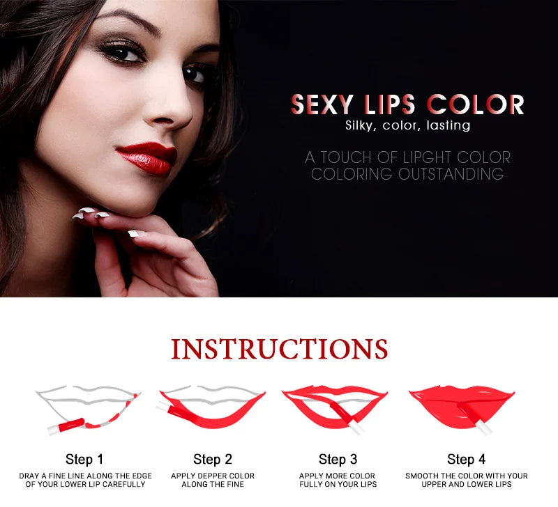 IMAGIC 12-Color Long-lasting Waterproof Matte Lightweight Velvet Smooth Lipstick Silky Sexy Lips Pigment Makeup Korean Cosmetics