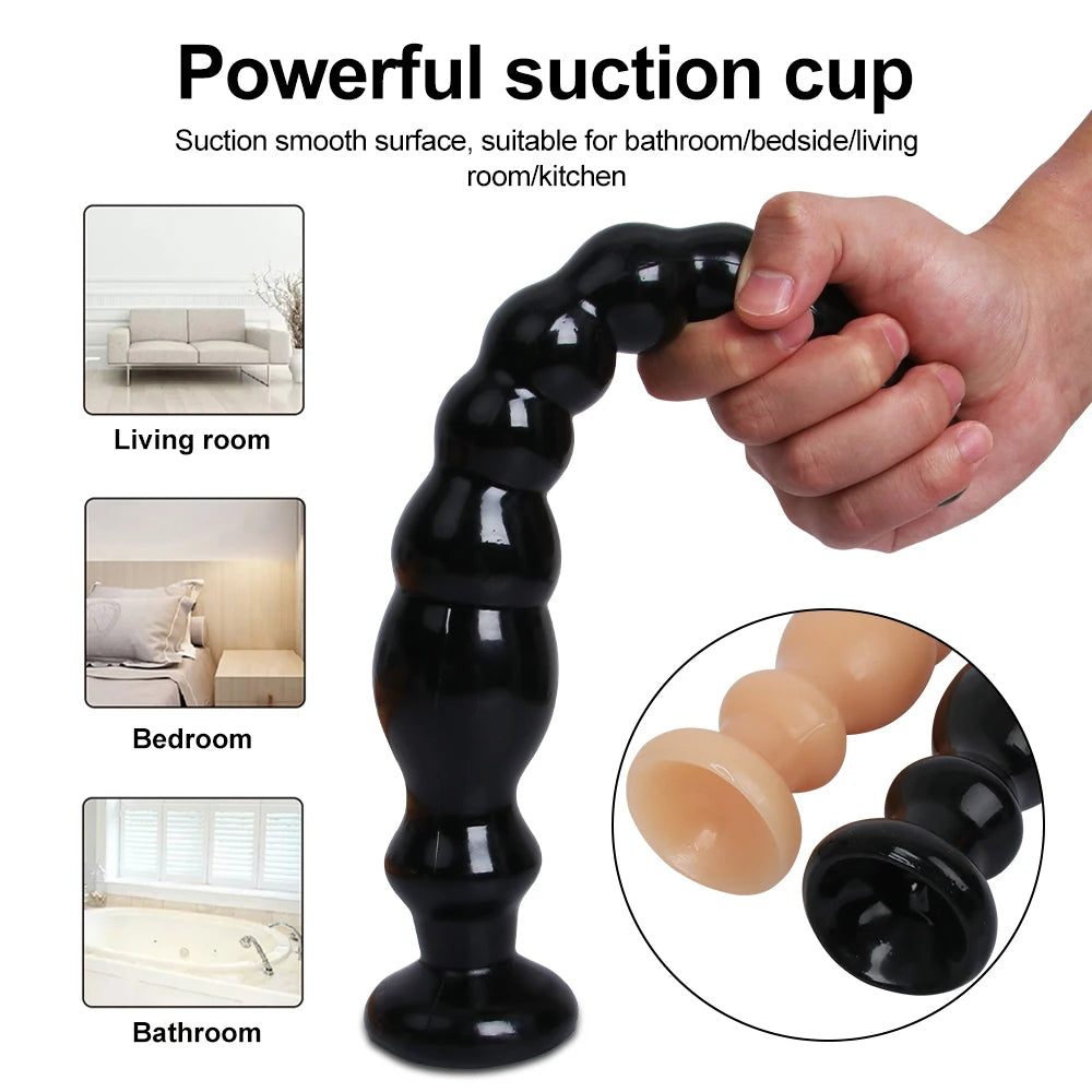 Long Anal Beads Plug With Suction Cup Anus Backyard Anal Balls Prostata Massage Butt Plug Erotics Adults Sex Toys For Women Men