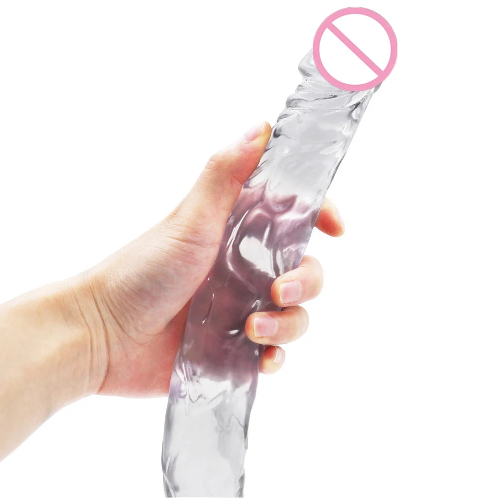 55cm Multicolor Double Head Dildo Flexible Dick Soft Big Penis Vagina Orgasm G-spot Stimulator Anal Sex Toys For Lesbian And Gay