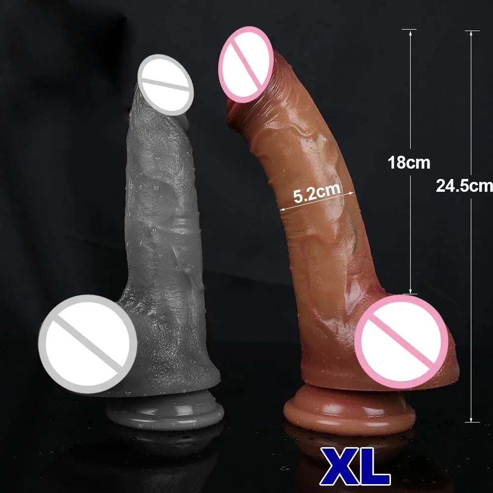 Realistic Cock EroticThick Vibrator Dildo with Super Strong Suction Cup Sex Toy for Woman Men Artificial Penis G-spot Simulation
