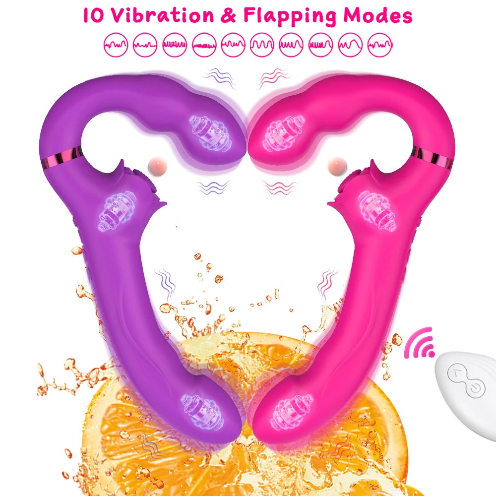Double-headed Lesbian Vibrator Dildo Clitoris G Shop Massage Stimulator Female Masturbator Sex Toys Adult Products Fast Orgasm