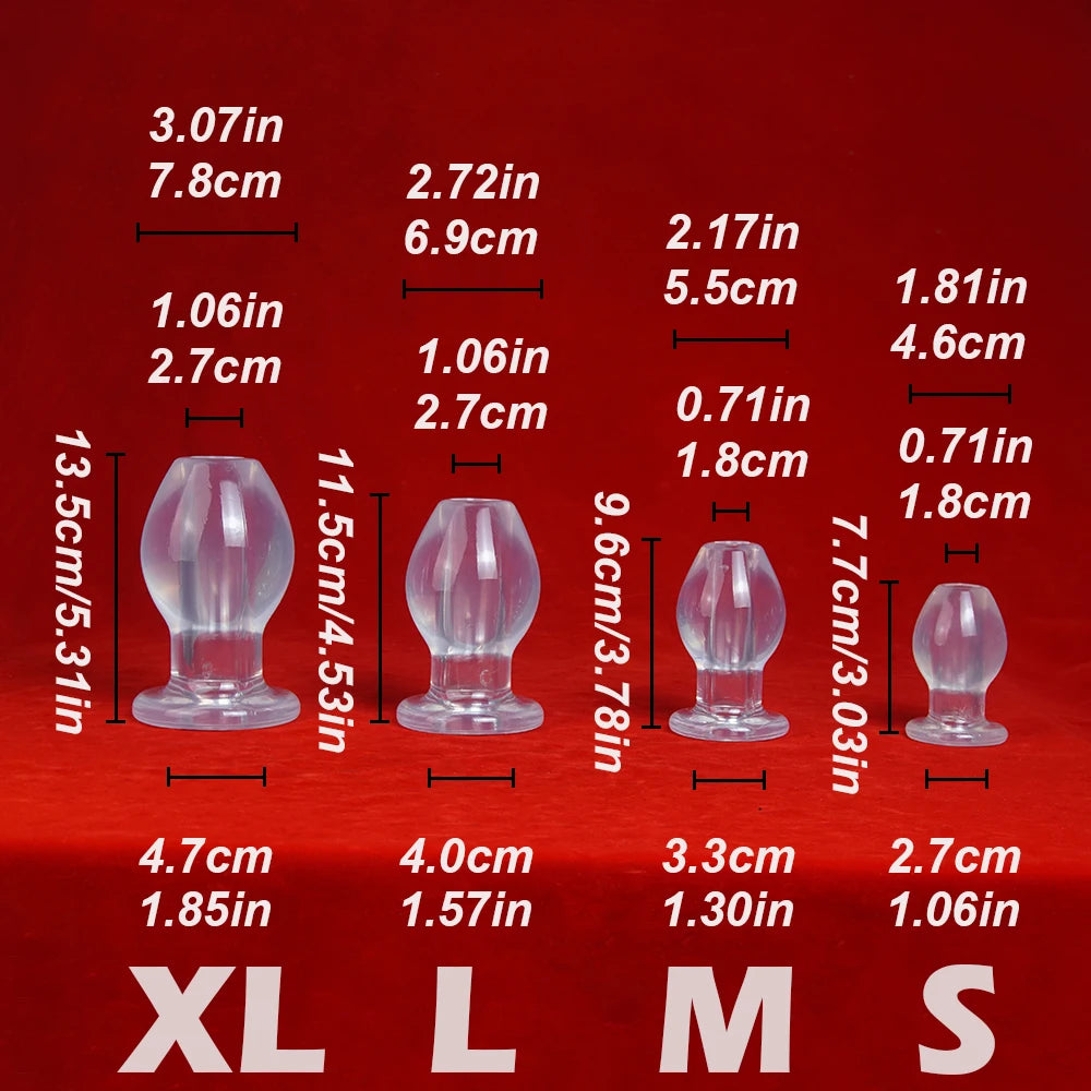 Full Access Peeker Hollow Anal Tunnel Dilator Stretcher Anus Ass Butt Plug,Analplug Buttplug Butplug with Stopper,Sex Toys