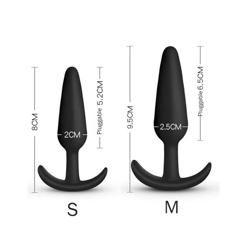 3 Different Size Anal Plug Soft Silicone Anal Butt Plug Stimulator Adult Sex Toys for Men/Women Prostate Massager Anal Trainer