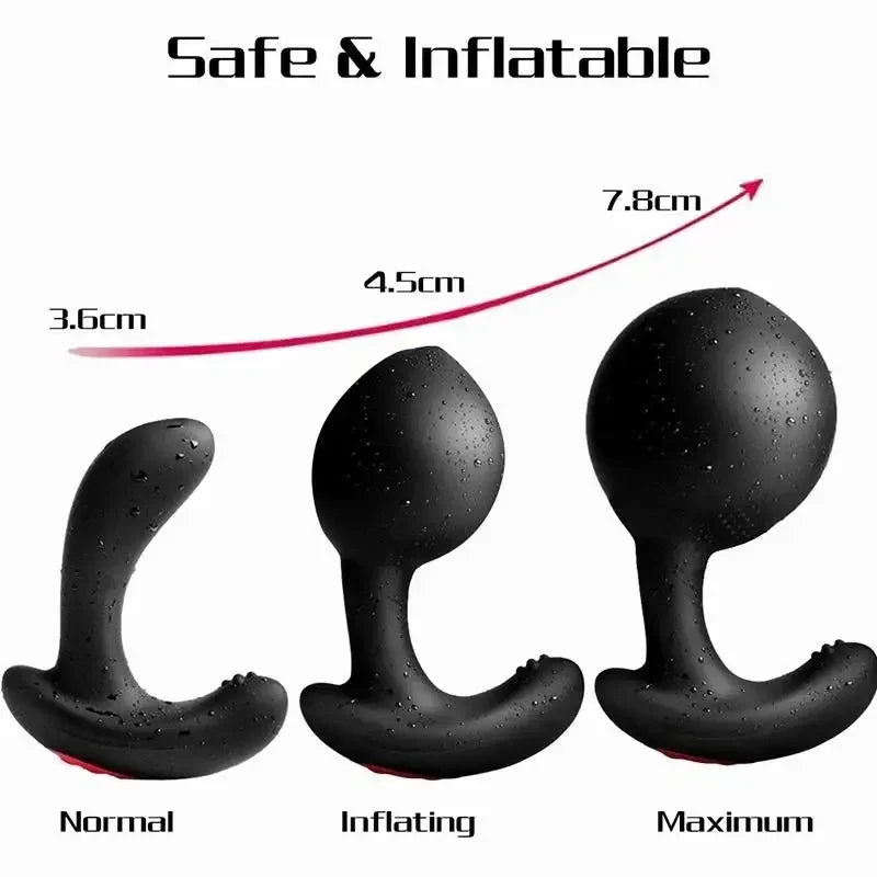 Powerful Vibration Butt Plug Huge Inflatable Anal Plug RemoteControl Male Prostate Massage Anal Expansion Dildo Vibrator Sex Toy