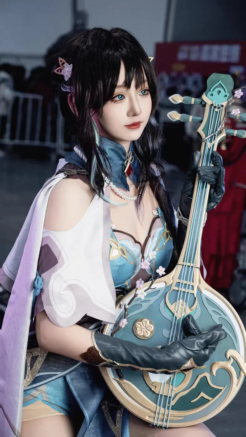 Game Ruan Mei Honkai: Star Rail Armweapons, Pipa, Qin, Broken Iron Cosplay Props Anime Halloween Christmas Party Costumes Wig