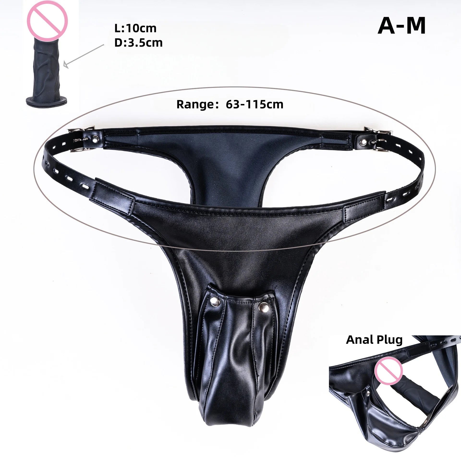 Ultra Men Sexy Leather Bondage Gear Sex Toys Kits of Male Silicone Anal Plug Harness Panties Erotic Costumes Exotic Accessories