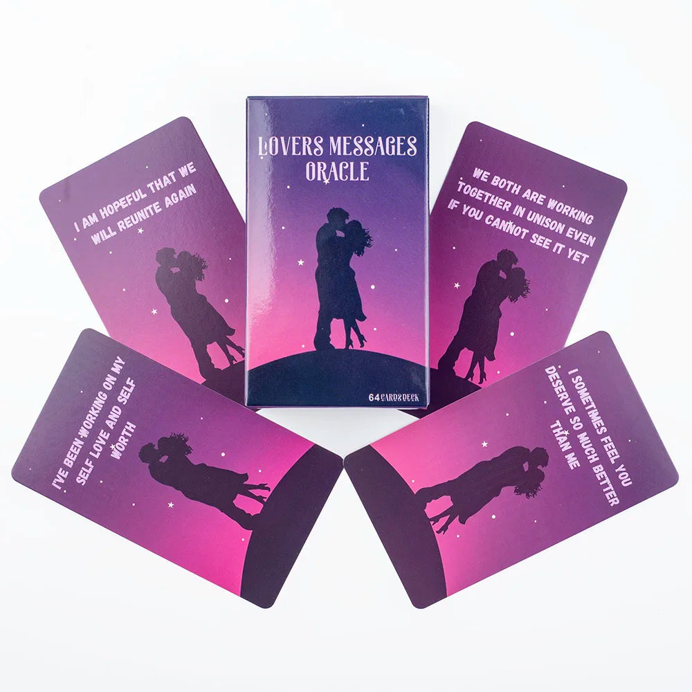 64Cards Lover Messages Oracle Cards For Family Party High Quality Fortune Telling Divination Cards Deck Board Game 10.3*6Cm