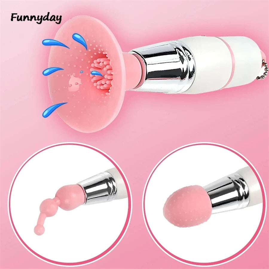 3 In 1 Sucking Vibrator Nipple Vagina Massager G Spot Clitoris Stimulator Vibrators Sex Toys For Women Female Masturbation