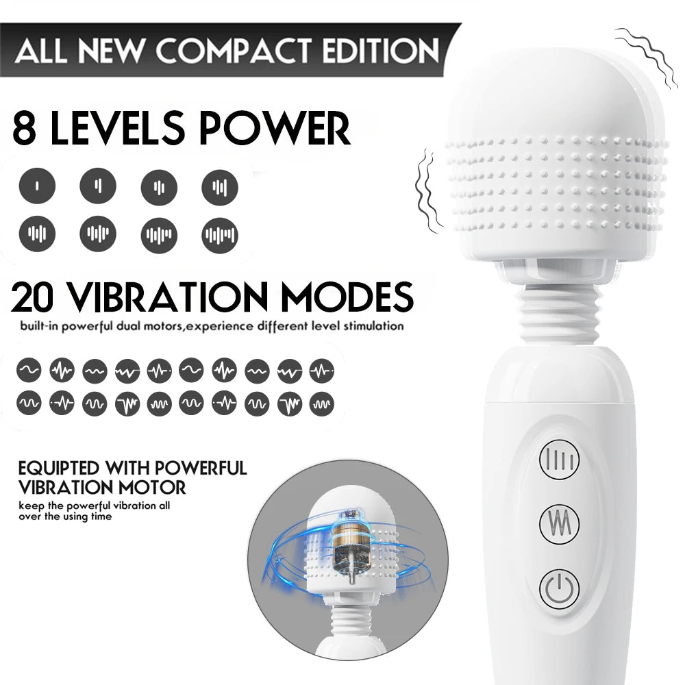 Powerful Women Magic Wand Vibrator Erotic Big AV Stick Female G Spot Massager Clitoris Stimulator Adult Sex Toys for Female