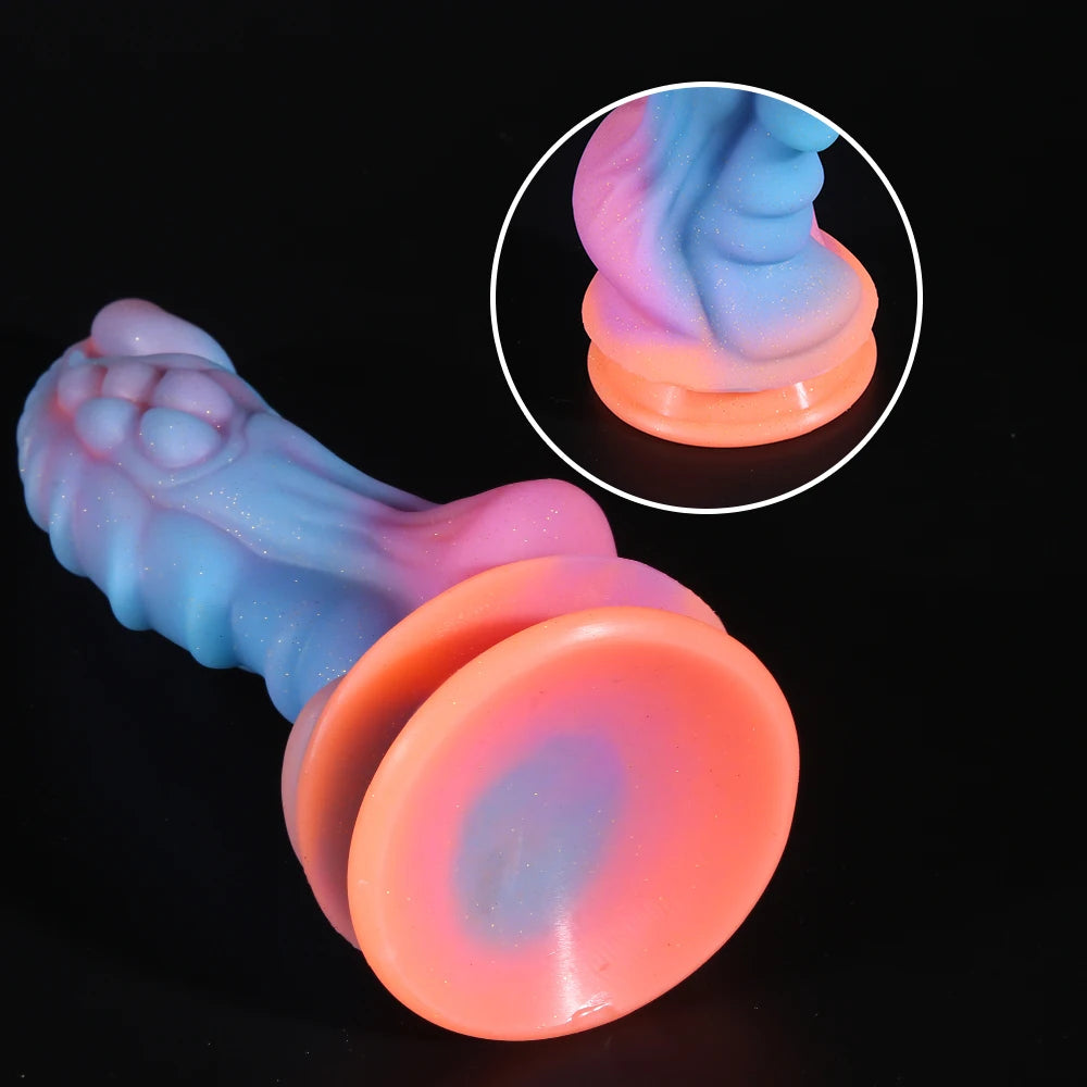 Colourful Glowing Dildo Sex Toys for Women Men Luminous Anal Plug Dick Penis Huge Dragon Monster Soft Big Butt Plug Adult Toy