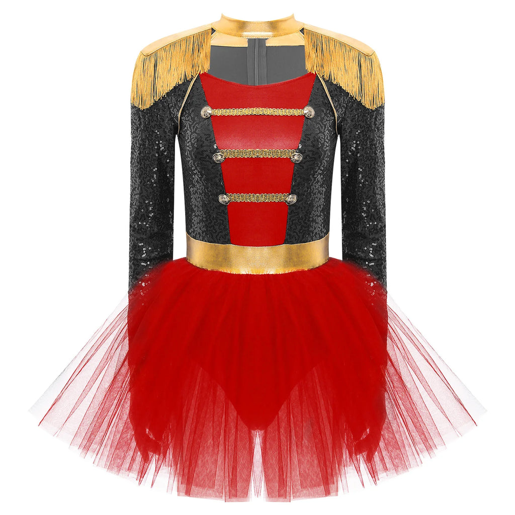 Womens Circus Ringmaster Halloween Cosplay Costume Glitter Lion Tamer Director Uniform Circus Majorette Carnival Clown Clothings