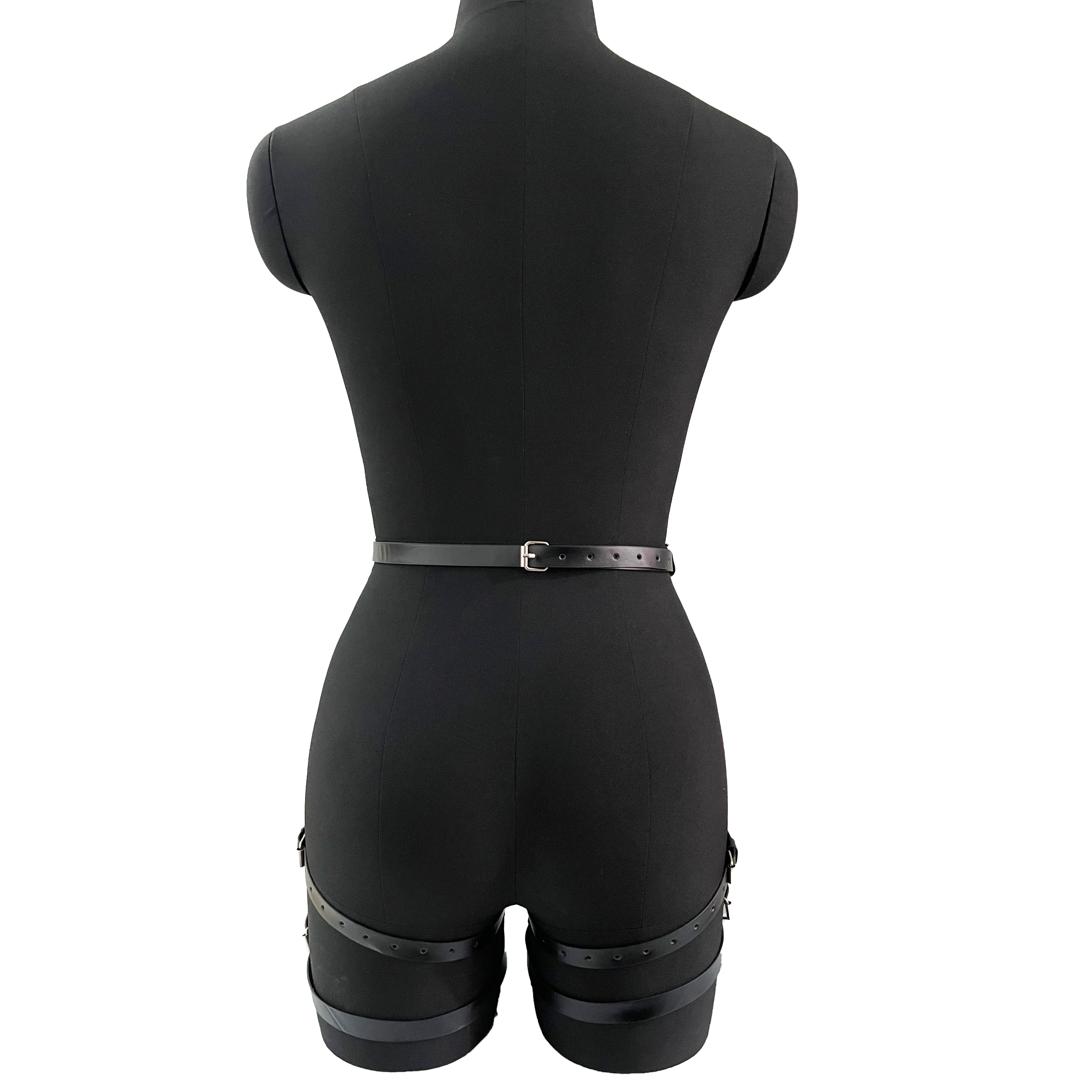 Sex Toy Harness Women Sexy Underwear Garter Belt Bdsm Erotic Waist To Leg Harness Leather Lingerie Bondage Thigh Garter Stocking