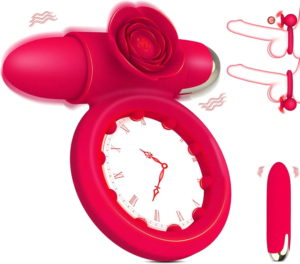 Vibrating Cock Ring with Mini Vibrator Male Sex Toys Penis Vibrator Extender Enlarge Sleeve Girth Delay Ejaculation Erection
