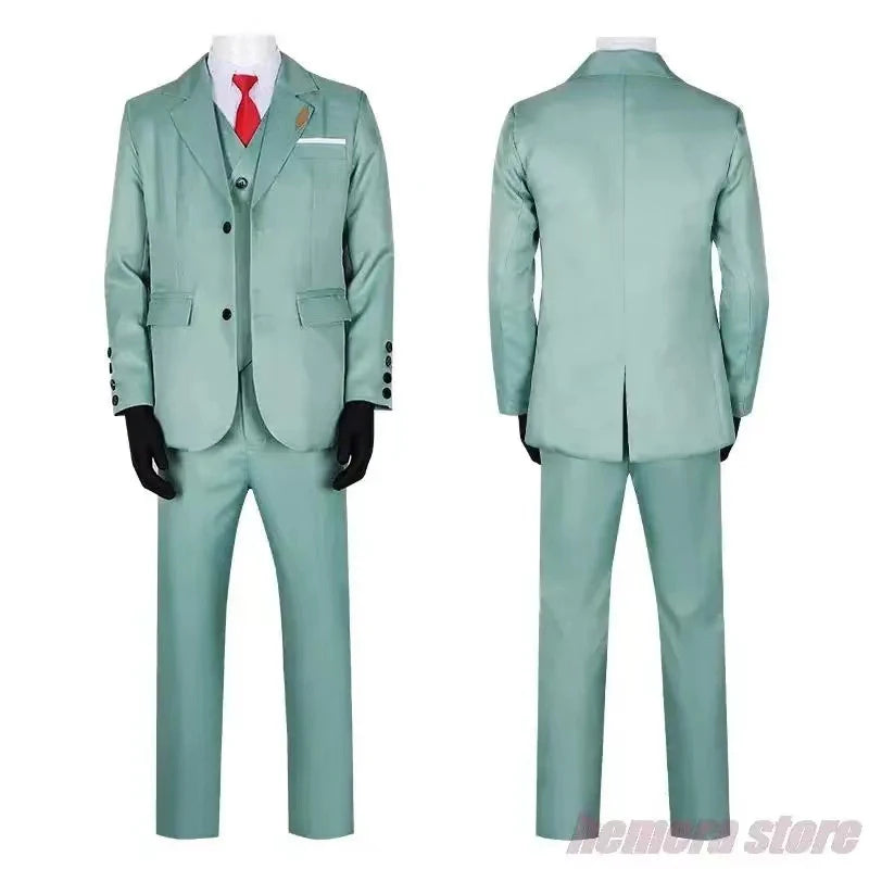Anime Spy X Family Cosplay Costume Yor Forger Sexy Dress Loid Forger Light Green Suit Anya Kawaii Outfit Carnival Party Wig COS