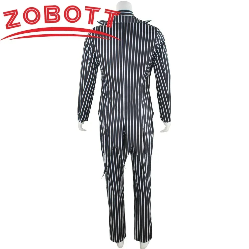 Anime Jack Skellington Cosplay Costume for Adult The Nightmare Before Christmas Jack Uniform Clothes Suit Halloween Costumes