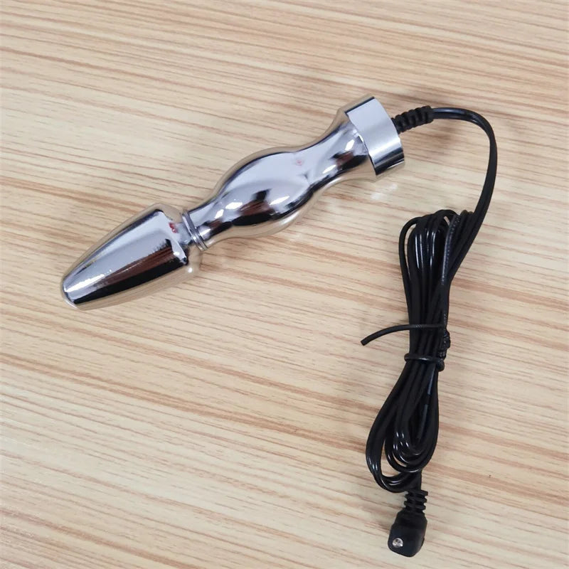 Metal Anal Beads Butt Plug Electric Shock Nipples Clips Vagina Stimulation Massage Adult Sex Toys for Women Men Gay Masturbation