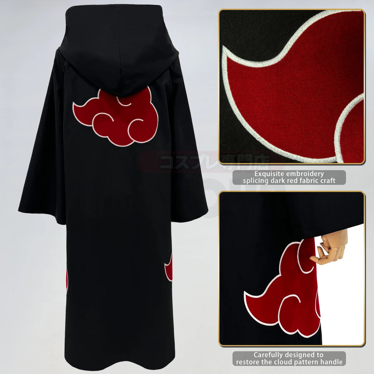 HOLOUN Naru Anime Uchiha Sasuke Uchiha Itachi Cosplay Costume Cloak Embroidery Hawk Team Uniform Adult Convention S-2XL