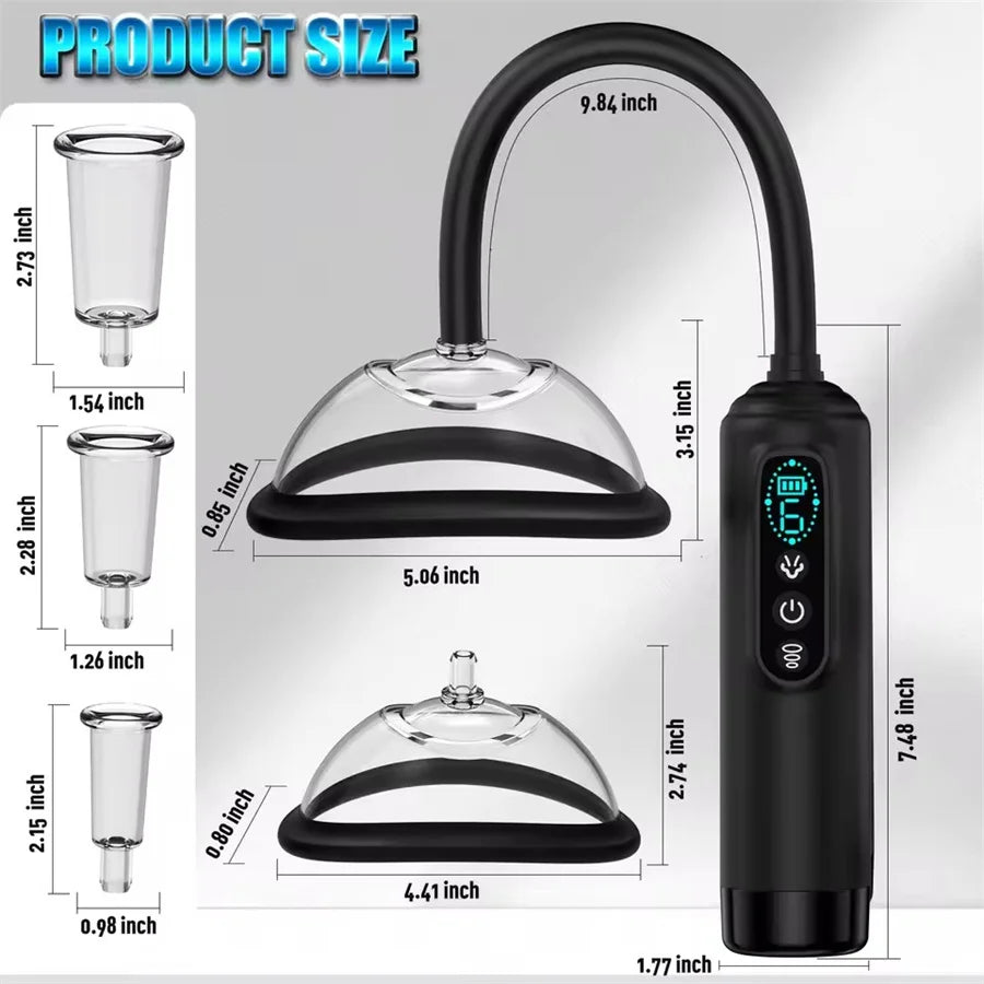 Pussy Pump Vibrator BDSM Electric Vacuum Sucking Vagina Sex Pump 6 Suction Clit Nipple Sucker Vibrator Sex Toy For Women