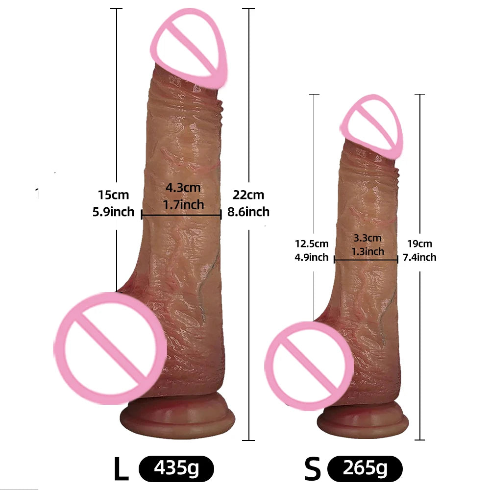 Realistic Dildos Artifical Penis Sliding Foreskin Dildo Anal Vaginal Stimulation Strapon Dildo Man Dick Adult Sex Toys For Woman