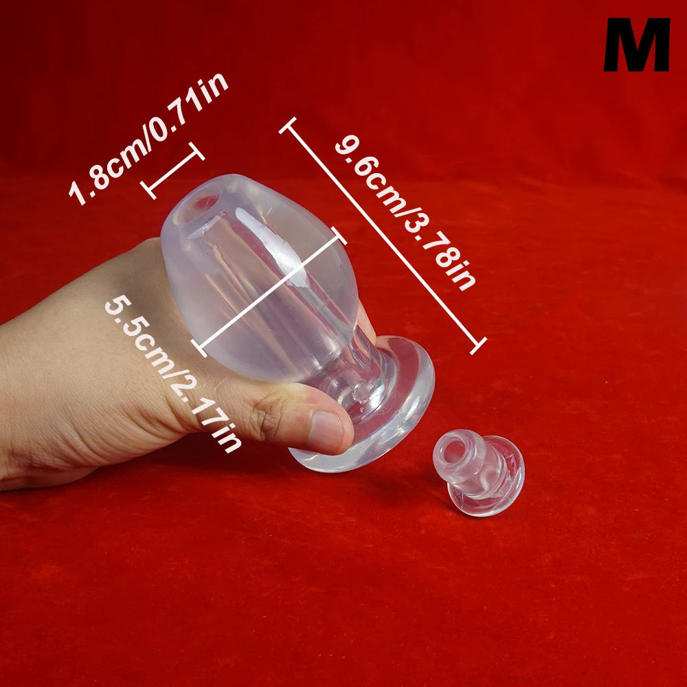 Full Access Peeker Hollow Anal Tunnel Dilator Stretcher Anus Ass Butt Plug,Analplug Buttplug Butplug with Stopper,Sex Toys