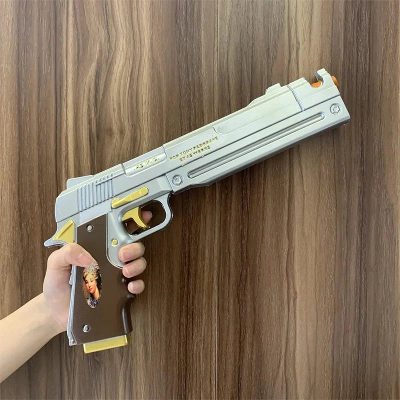 Revolver Guns Model Prop No Shotting Weapons Cosplay Laser Rifle Gun Safety PU Rubber Halloween Gift Toys