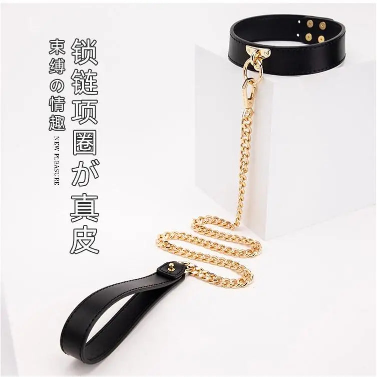 Role-playing Props PU Leather Collar Whip Flirting Mouth plug Handcuffs Sex toys for Women Men Couple Adult Games Sex Toy
