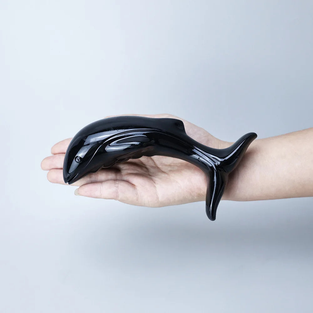 Unisex Little Dolphin Anal Plug Wearable Anal Massage Masturbator Cute Butt Plug for Beginners Couples Adult Sex Toy