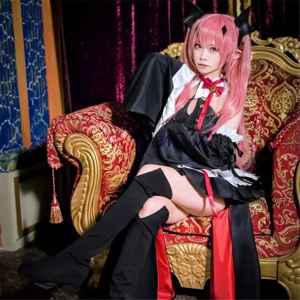 Seraph Of The End Krul Tepes Cosplay Costume Uniform Wig Anime Owari no Seraph Vampire Witch Cosplay Halloween Costume For Women