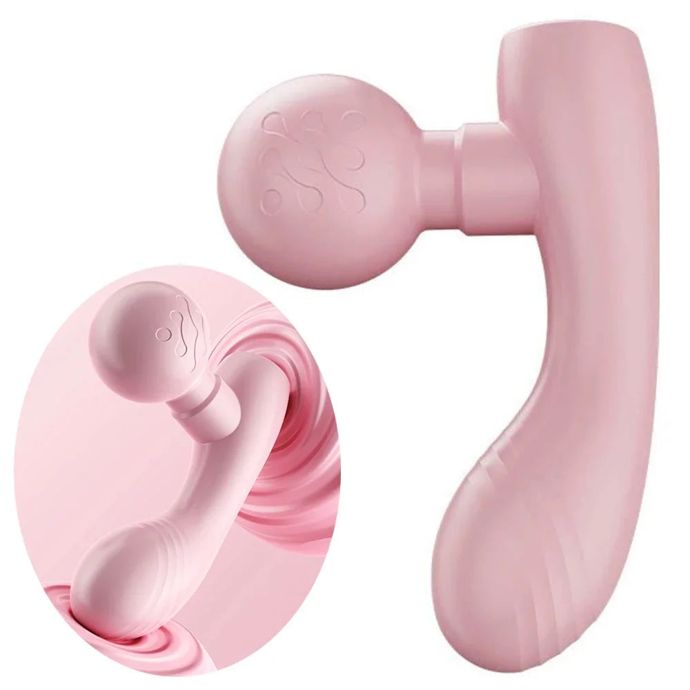 Sensual Dual-Headed Massager, Dual-Motor Vibrating Fascia Gun, Portable Rechargeable Muscle Relaxation Massager