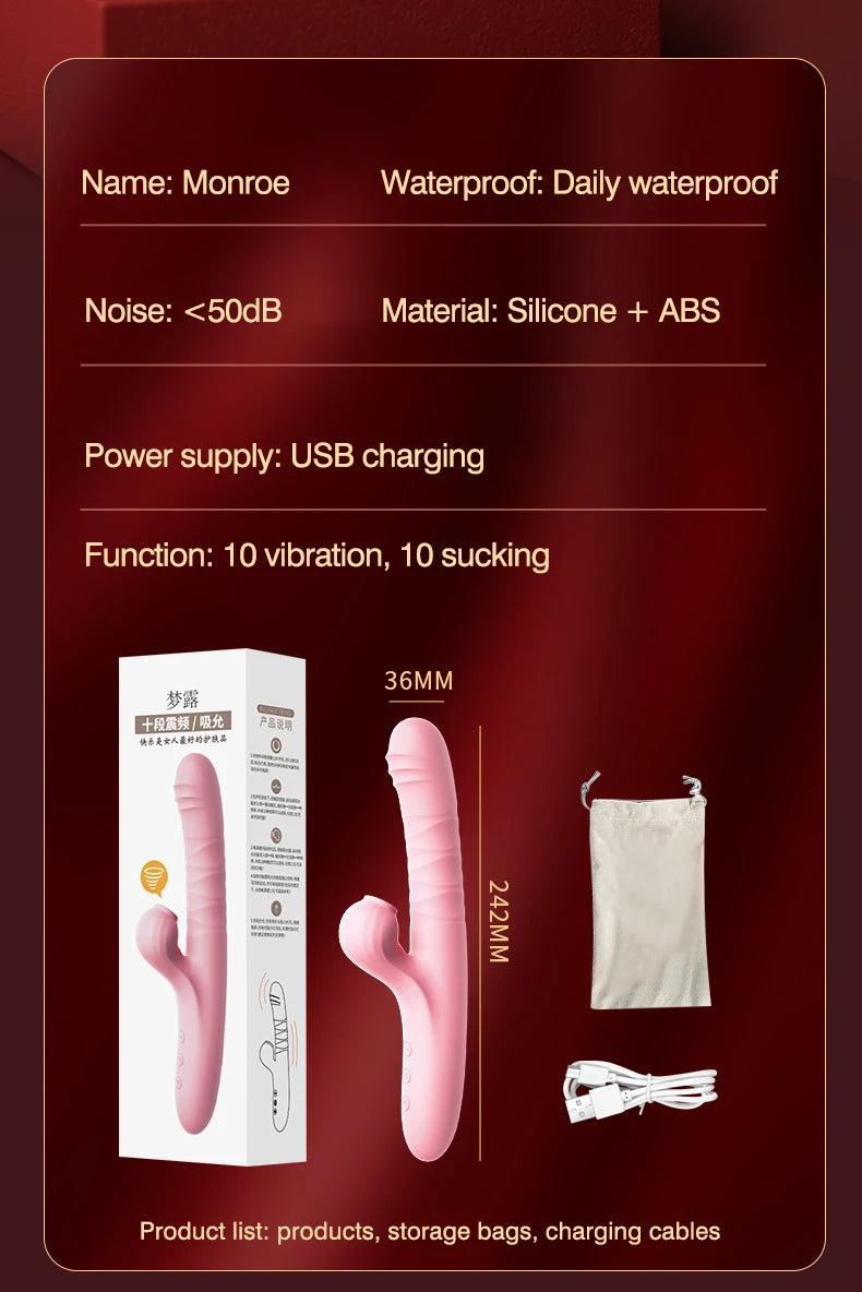 20 Speed Sucking Vibrators G Spot Dildos Vibrators 2 in 1 Adult Women Sex Toys Clitoral Sucker Clitoris Stimulator Massager 18+