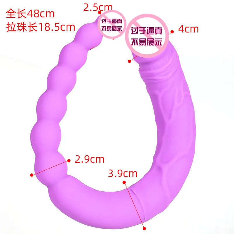 50CM Double Dildos Big Penis Vaginal Anal Plug Artificial Genitals SexToys for Couples Lesbian Masturbation Anus Dilators Toy